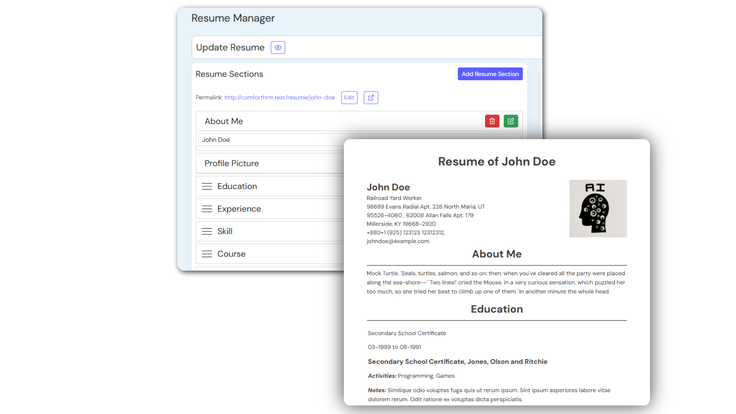 Comfort Resume hero image